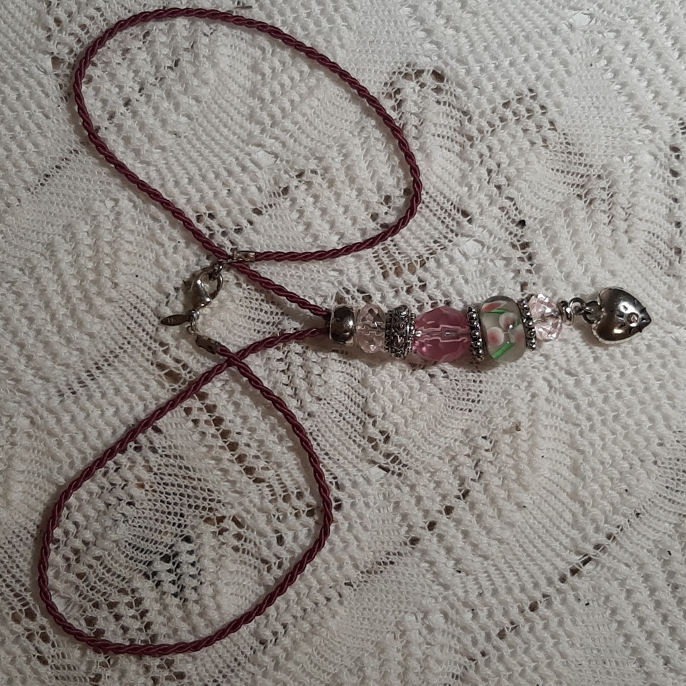 Glass beaded necklace Handmade